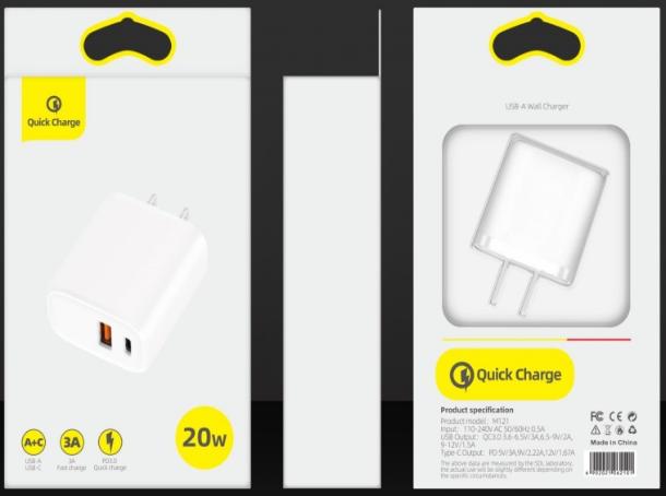 M121 20W Dual-Port Wall Charger