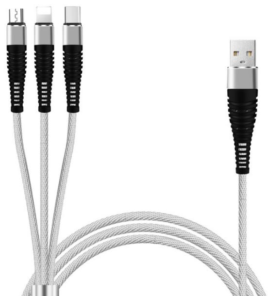 F167 3-in-1 Braided Charging Cable