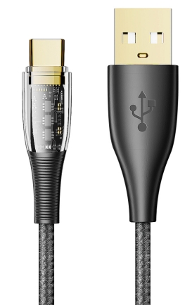 F242 Transparent Braided USB-C Cable Without LED