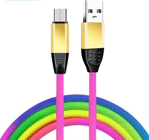 F153 Color Gradient Braided USB to Micro Cable